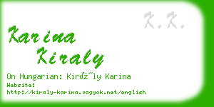 karina kiraly business card